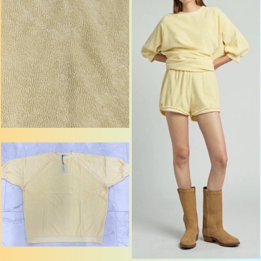 Ragdoll LA Super oversized short sleeve terry cloth sweatshirt